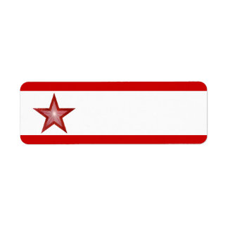 Red Star stripe small white plain