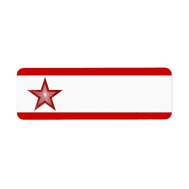 Red Star stripe small white plain (Front)