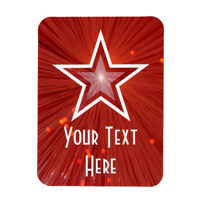 Red Star 'Text' flexible magnet vertical (Vertical)