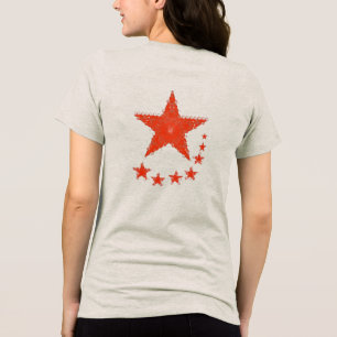 Red Star Tunic T-shirt Dress Tri-Blend Shirt