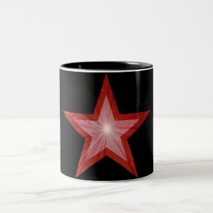 Red Star two tone mug black