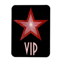 Red Star 'VIP' flexible magnet black