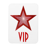 Red Star 'VIP' flexible magnet white
