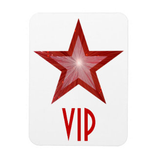 Red Star 'VIP' flexible magnet white