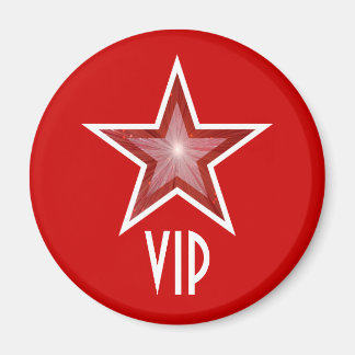 Red Star 'VIP' fridge magnet round red