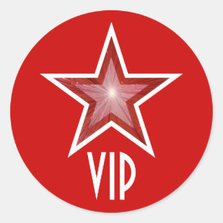 Red Star VIP round sticker red