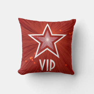 Red Star 'VIP' throw pillow square