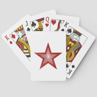 Red Star White playing cards