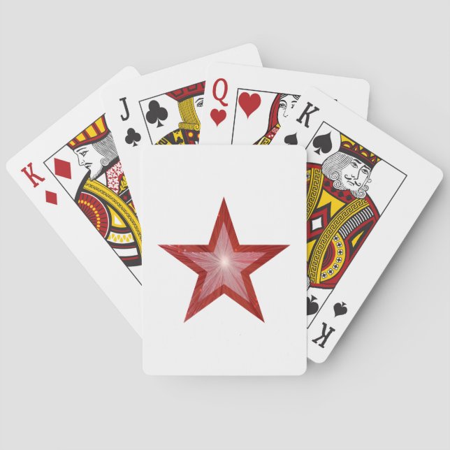 Red Star White playing cards (Back)