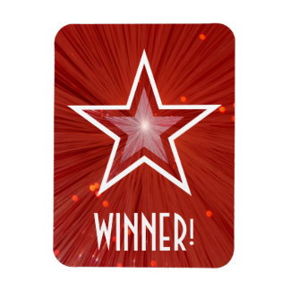 Red Star 'Winner!' flexible magnet