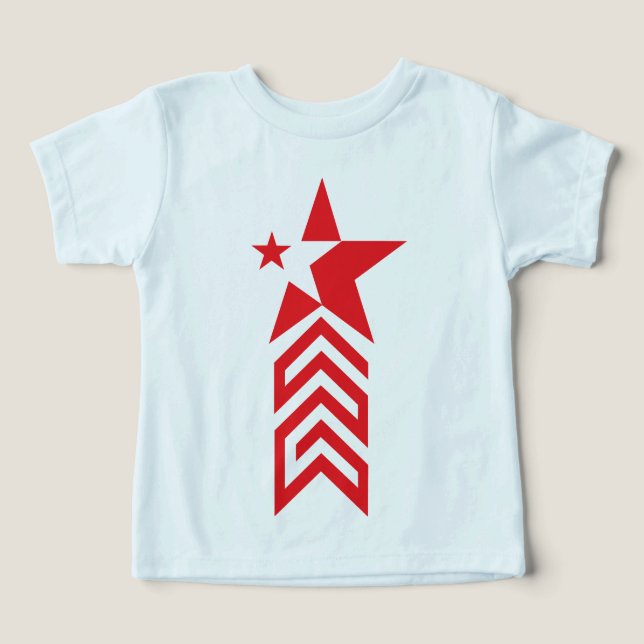 Red Star with Chevron Arrows (Design Front)