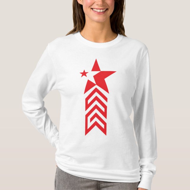 Red Star with Chevron Arrows T-Shirt (Front)