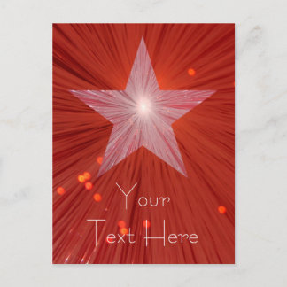 Red Star 'Your Text' postcard