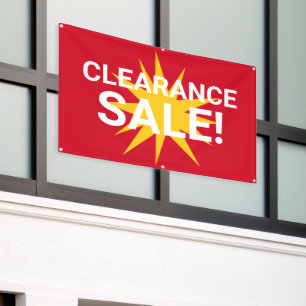 Red Starburst Clearance Sale Banner