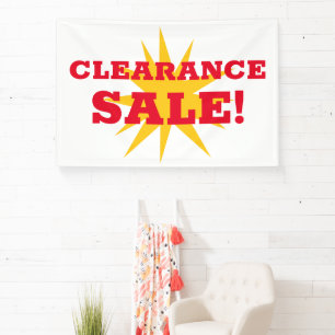 Red Starburst Clearance Sale Banner