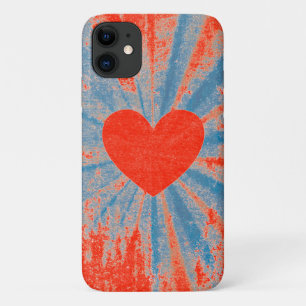 Red starburst valentine heart Case-Mate iPhone case