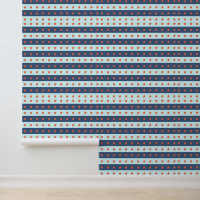 Red Stars and Blue Stripes Pattern