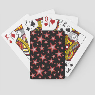 Red Stars Black playing cards