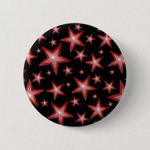 Red Stars button badge black