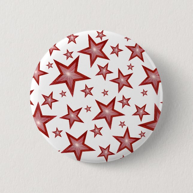 Red Stars button white (Front)