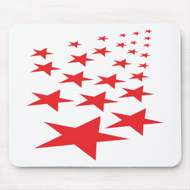 red stars carpet mouse pad (Front)