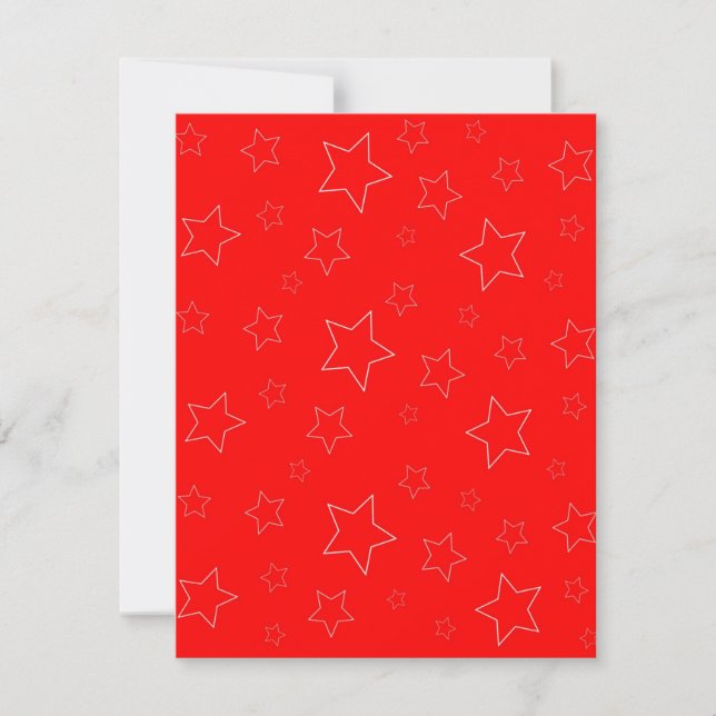 Red Stars Flat Greeting Card (Front)