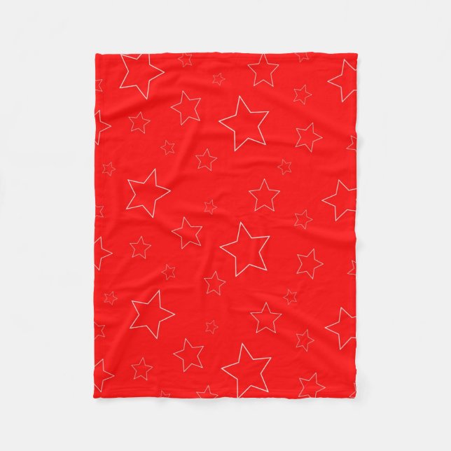 Red Stars Fleece Blanket (Front)