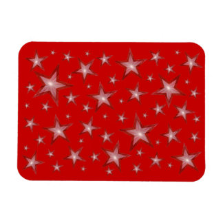 Red Stars flexible magnet red