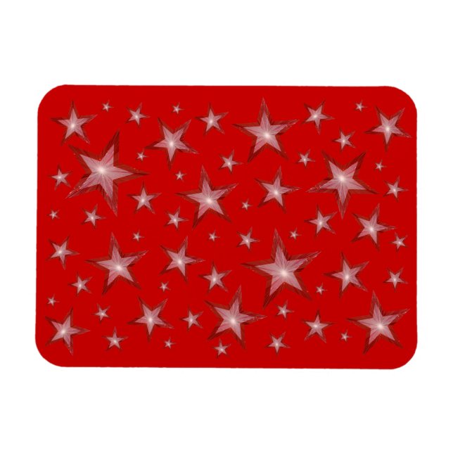 Red Stars flexible magnet red (Horizontal)