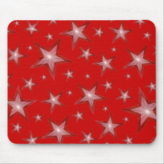 Red Stars mousepad red