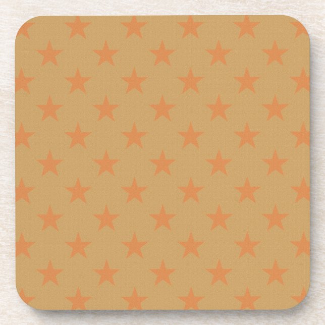 Red stars pattern coaster (Front)