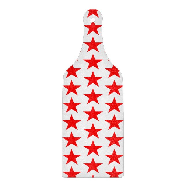 Red Stars Pattern Cutting Board (Front)