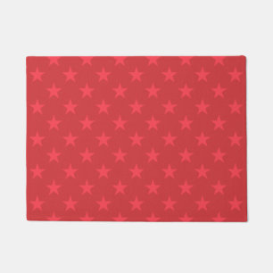 Red stars pattern doormat
