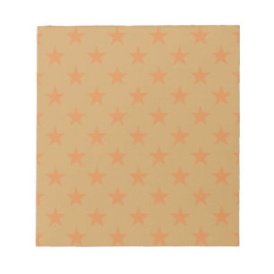 Red stars pattern notepad