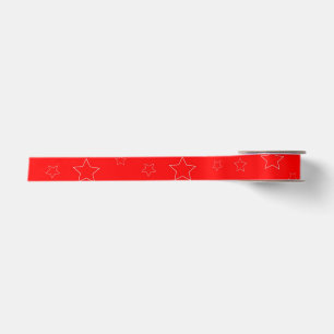 Red Stars Ribbon Satin Ribbon