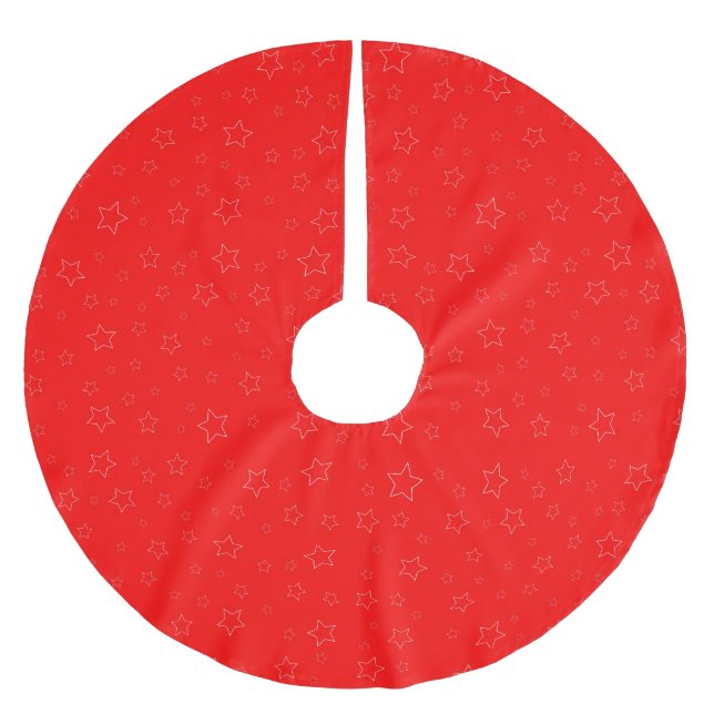 Red Stars Tree Skirt (Front)