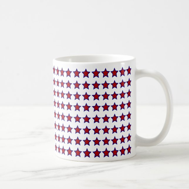 Red Stars w Blue Stroke Mug (Right)