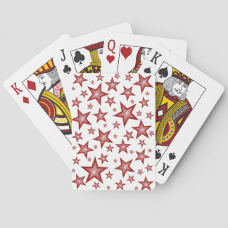 Red Stars White playing cards
