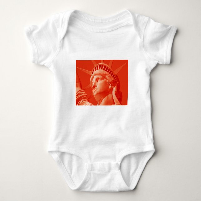 Red Statue of Liberty Baby Bodysuit (Front)