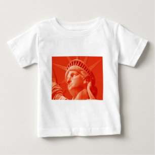 Red Statue of Liberty Baby T-Shirt