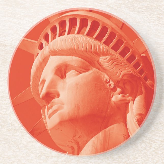 Red Statue of Liberty Coaster (Front)