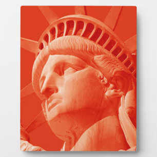 Red Statue of Liberty Plaque