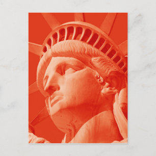 Red Statue of Liberty Postcard