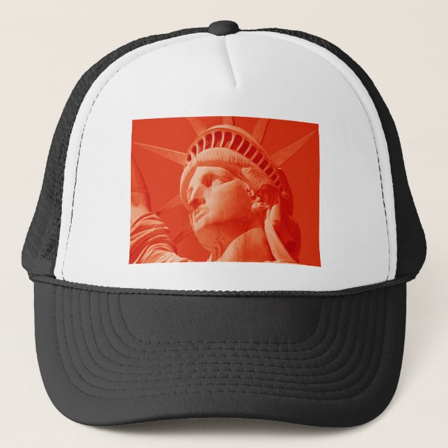 Red Statue of Liberty Trucker Hat (Front)