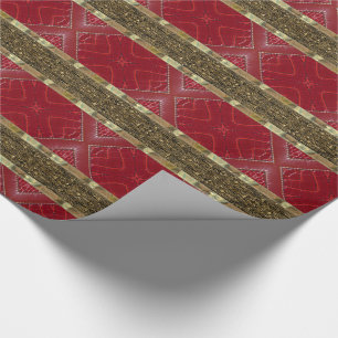 Red status Beautiful  Stripe Wrapping Paper