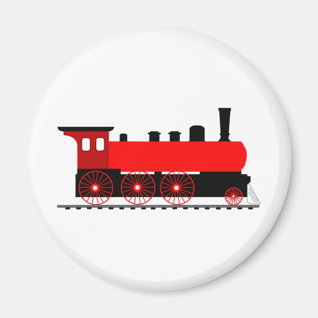 Red Steam Train Magnet (Front)