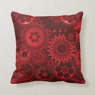 Red Steampunk Cushion