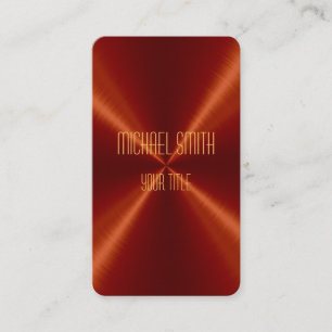 Red Steel Metal Business Card