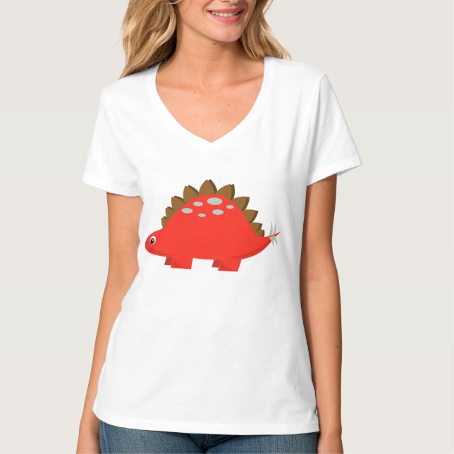Red Stegosaurus T-shirt (Front)