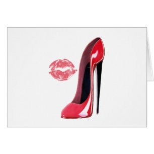 Red Stiletto Shoe and Kiss Art